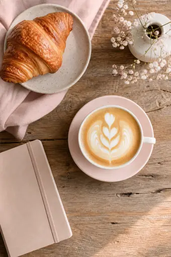 Latte with latte art